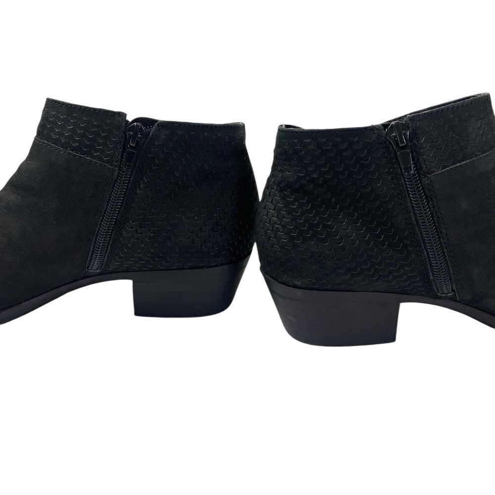 Lucky Brand 9.5 M Nubuck leather Booties Low heel Weave leather on heel - Picture 7 of 7